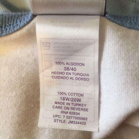 Just My Size Shades of Blue Top - Picture 5 of 8